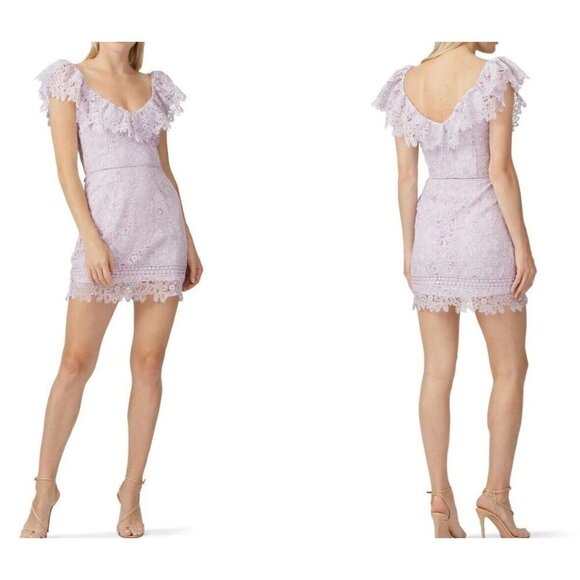 Saylor Dress Women Large Lilac Purple Adwoa MSRP:$288 Preppy Summer Cocktail - Picture 1 of 12
